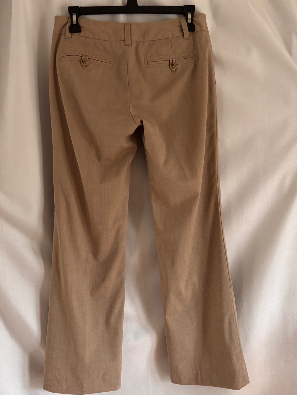 Banana Republic Khaki Straight-Leg Chinos ~ 98% wool, lined. Size 2 - Picture 2 of 5